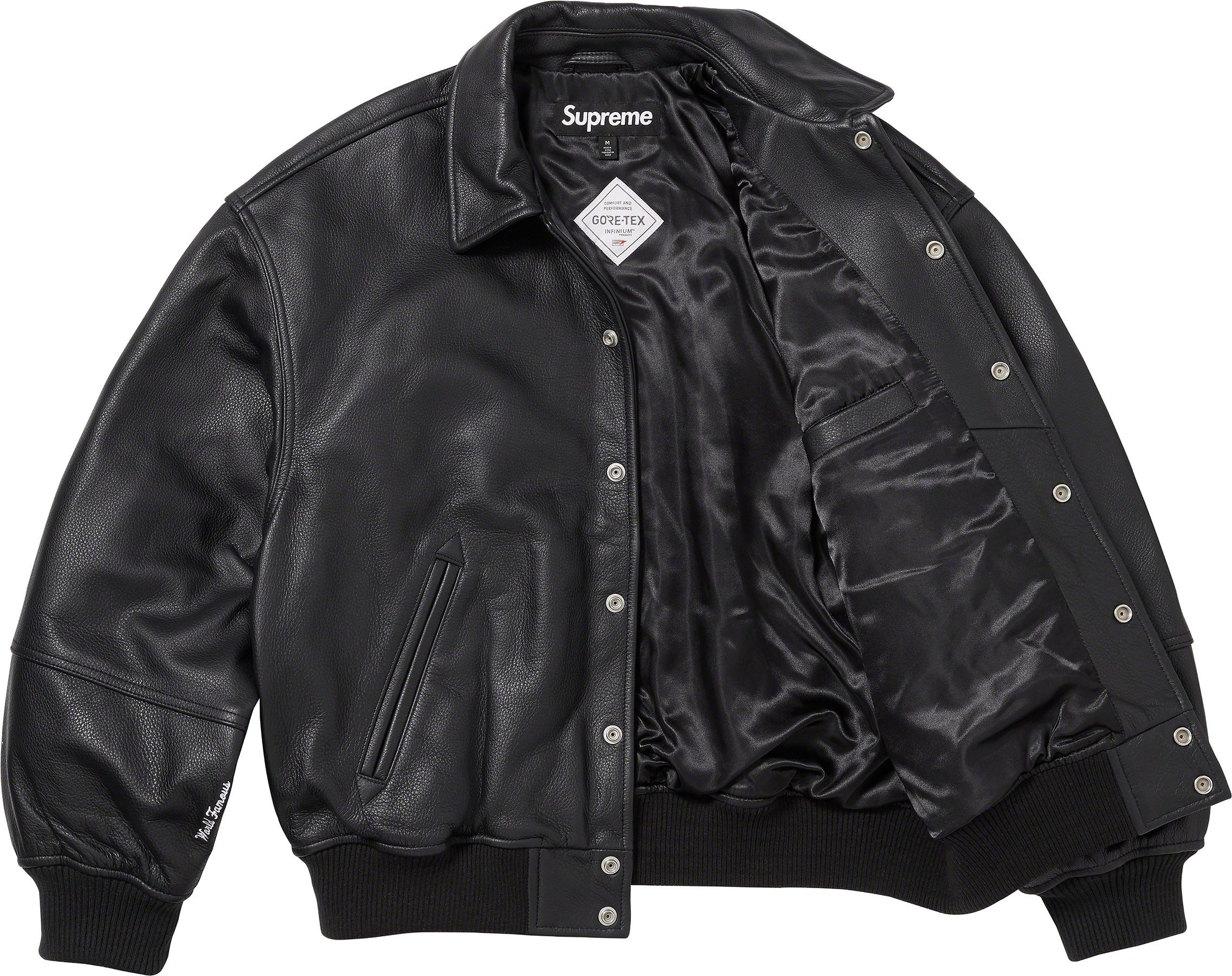 GORE-TEX Infinium WINDSTOPPER® Leather Varsity Jacket view 24